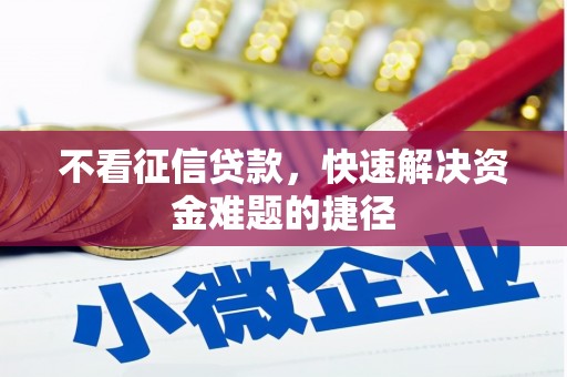 中和不看征信贷款，快速解决资金难题的捷径
