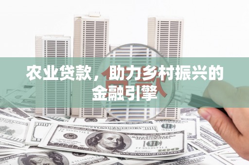 中和农业贷款，助力乡村振兴的金融引擎