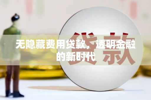 中和无隐藏费用贷款，透明金融的新时代