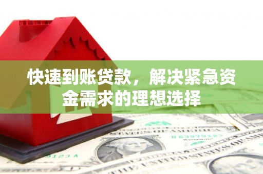 中和快速到账贷款，解决紧急资金需求的理想选择