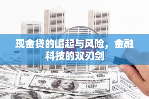 中和现金贷的崛起与风险，金融科技的双刃剑