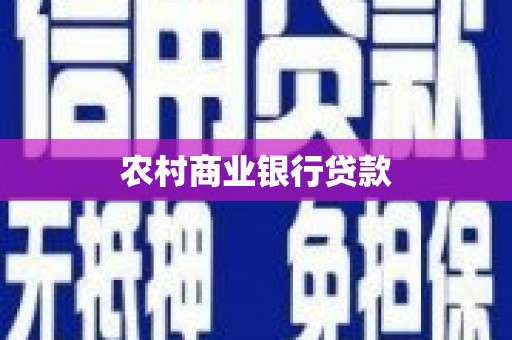 中和农村商业银行贷款