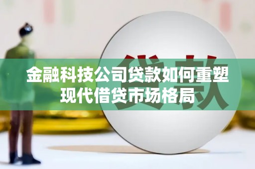 中和金融科技公司贷款如何重塑现代借贷市场格局