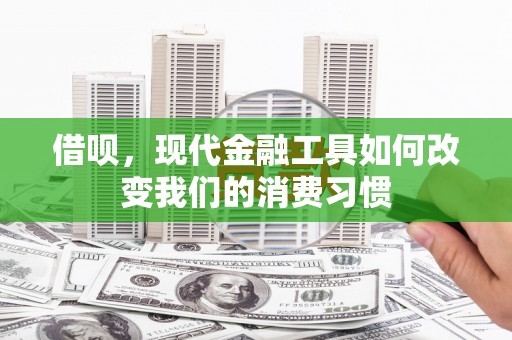 中和借呗，现代金融工具如何改变我们的消费习惯