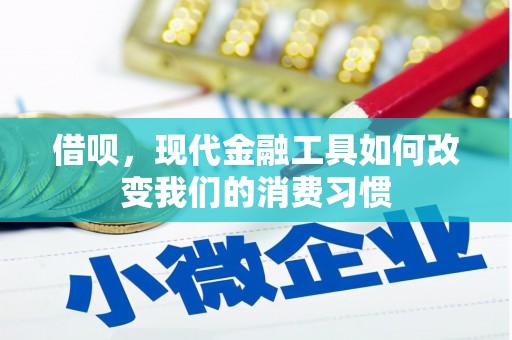 中和借呗，现代金融工具如何改变我们的消费习惯