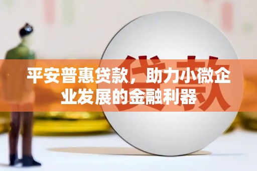 中和平安普惠贷款，助力小微企业发展的金融利器