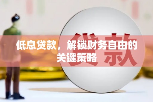 中和低息贷款，解锁财务自由的关键策略