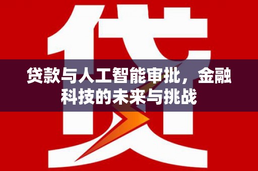 中和贷款与人工智能审批，金融科技的未来与挑战