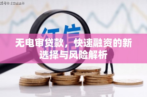 中和无电审贷款，快速融资的新选择与风险解析