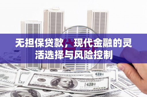 中和无担保贷款，现代金融的灵活选择与风险控制