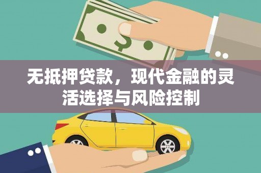 中和无抵押贷款，现代金融的灵活选择与风险控制
