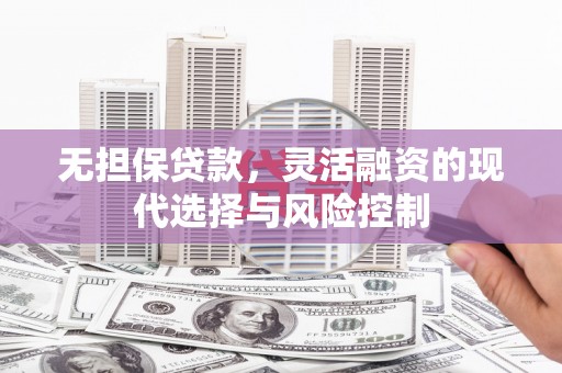 中和无担保贷款，灵活融资的现代选择与风险控制