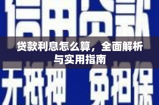 中和贷款利息怎么算，全面解析与实用指南