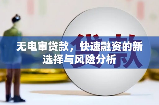 中和无电审贷款，快速融资的新选择与风险分析