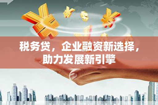 中和税务贷，企业融资新选择，助力发展新引擎