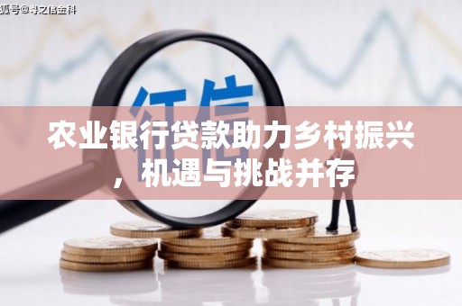 中和农业银行贷款助力乡村振兴，机遇与挑战并存