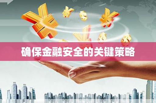 中和确保金融安全的关键策略